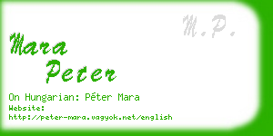 mara peter business card